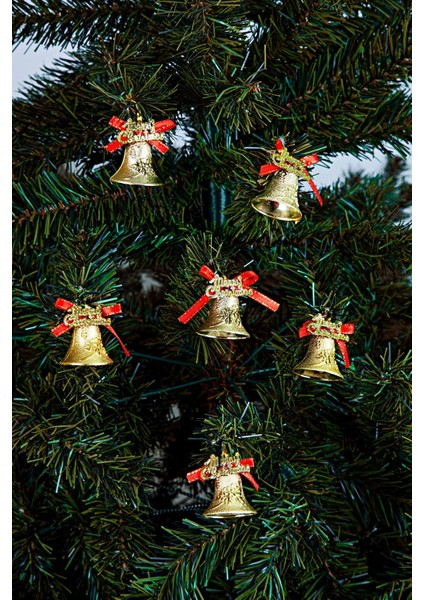 Yılbaşı 6lı Merry Christmas Çan Süs 5cm