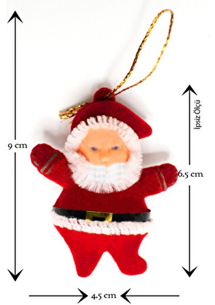 Yılbaşı Çam Ağacı Süsü Noel Baba 6'lı